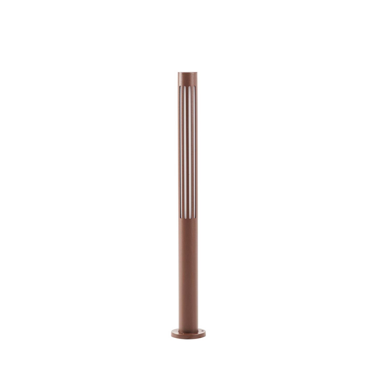 Lindby LED-Wegeleuchte Fjorya, Höhe 60 cm, braun, IP65