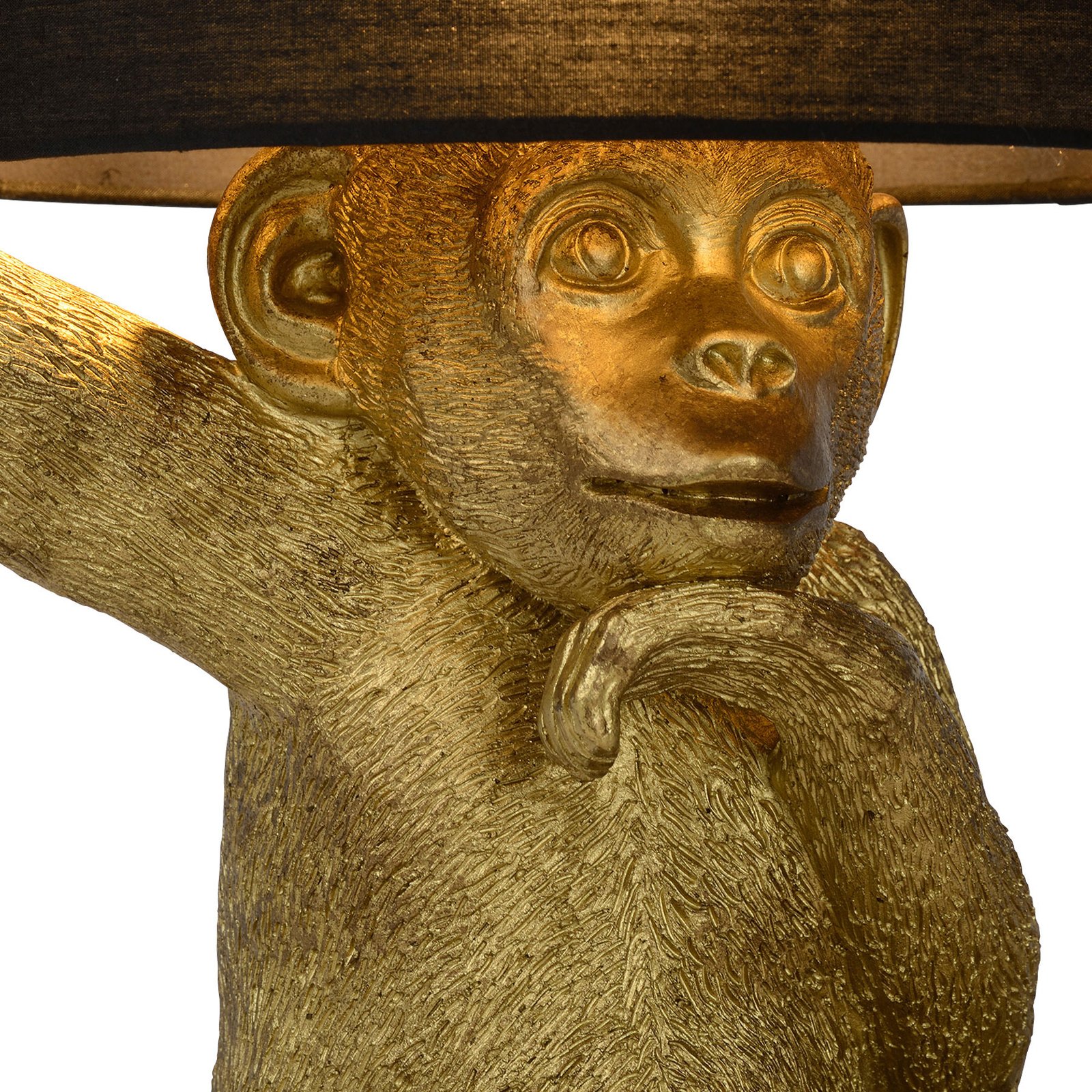 Candeeiro de mesa Extravaganza Chimp, dourado/preto