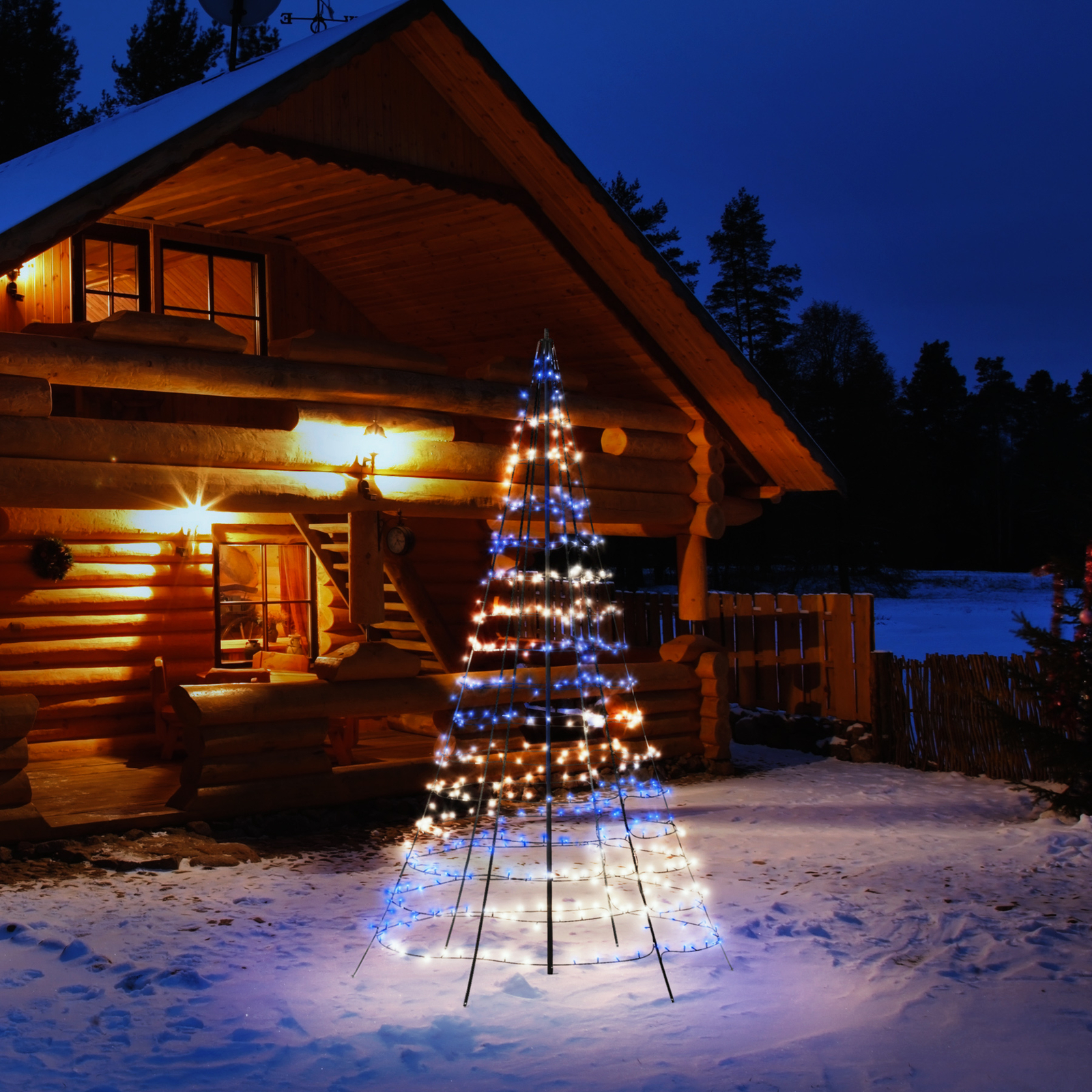 Twinkly Light Tree for outdoors RGBW, height 300cm