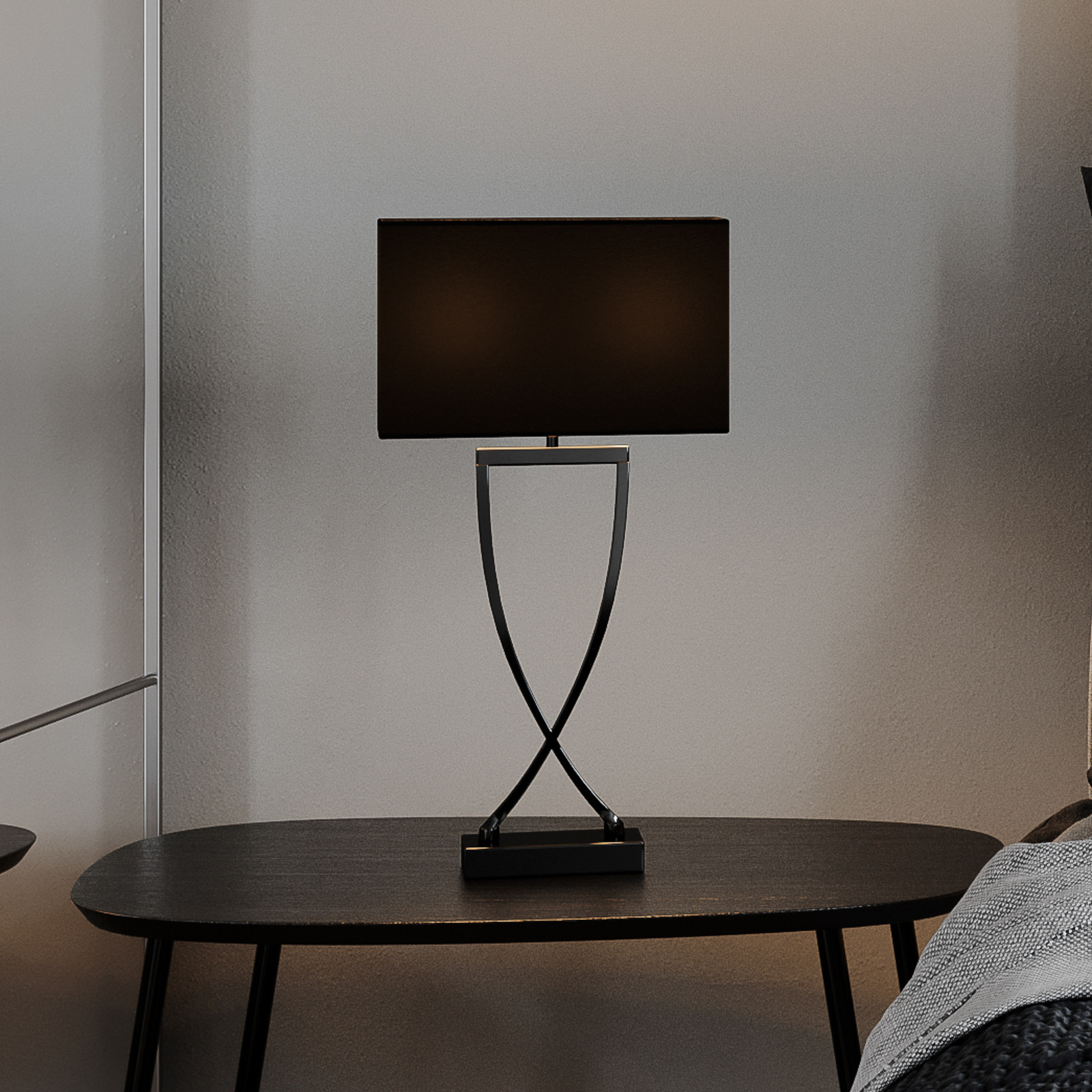 By Rydéns Χρώμιο, Μαύρο Από Rydéns Omega Επιτραπέζιο Φωτιστικό Χρώμιο/Μαύρο Ύψος 52Cm