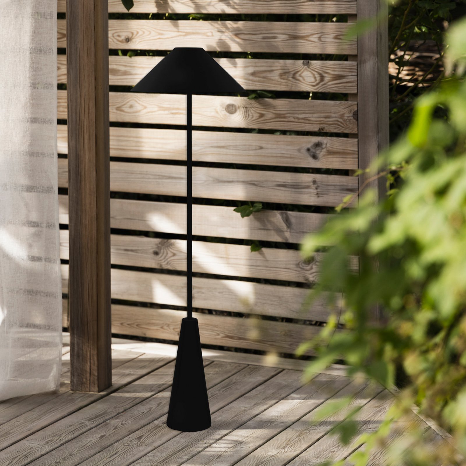 Globen Lighting Lampadaire d'extérieur rechargeable Cannes, noir, IP54