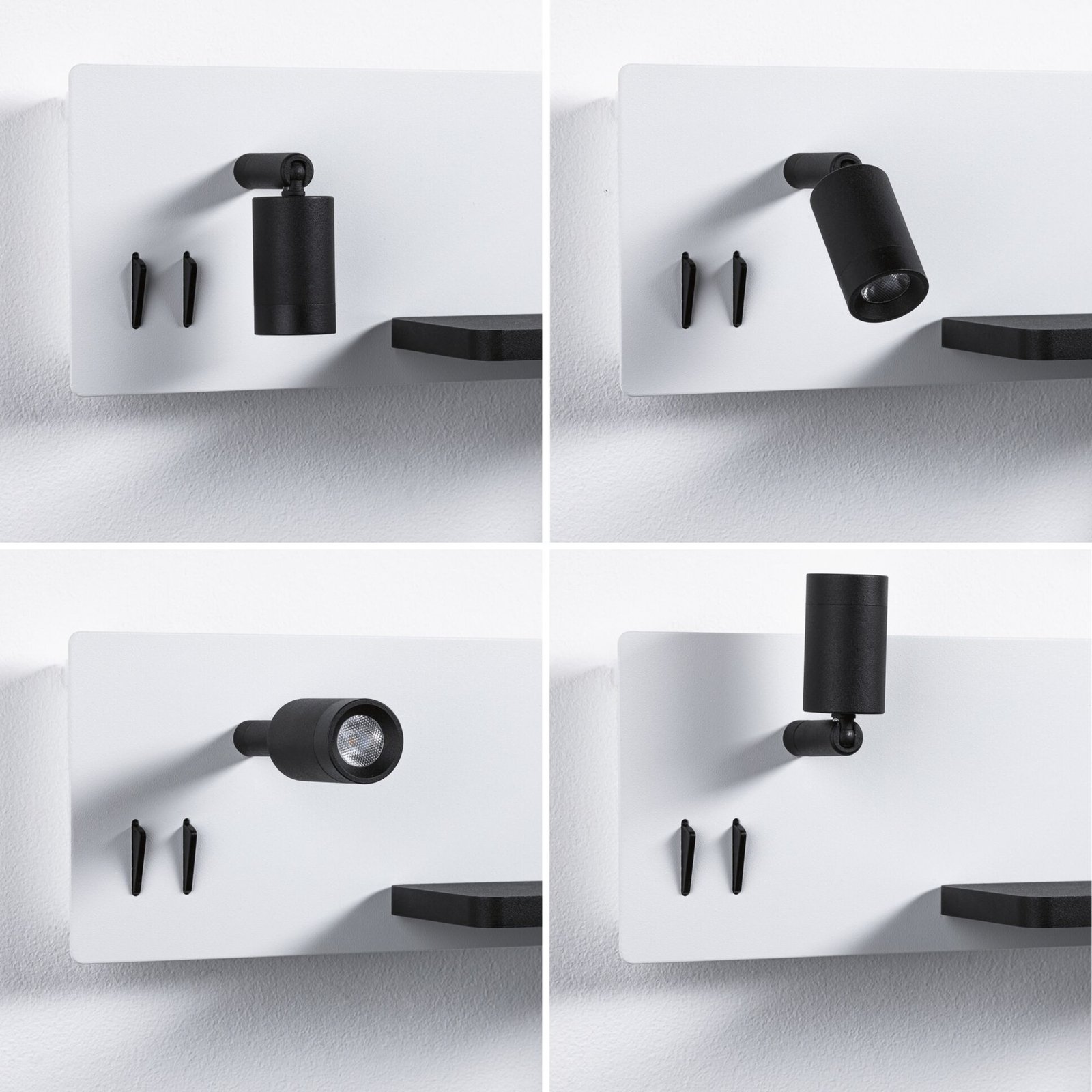 Serra LED Vägglampa USB C Dim. Left Side Matt Vit/Matt Svart - Paulmann