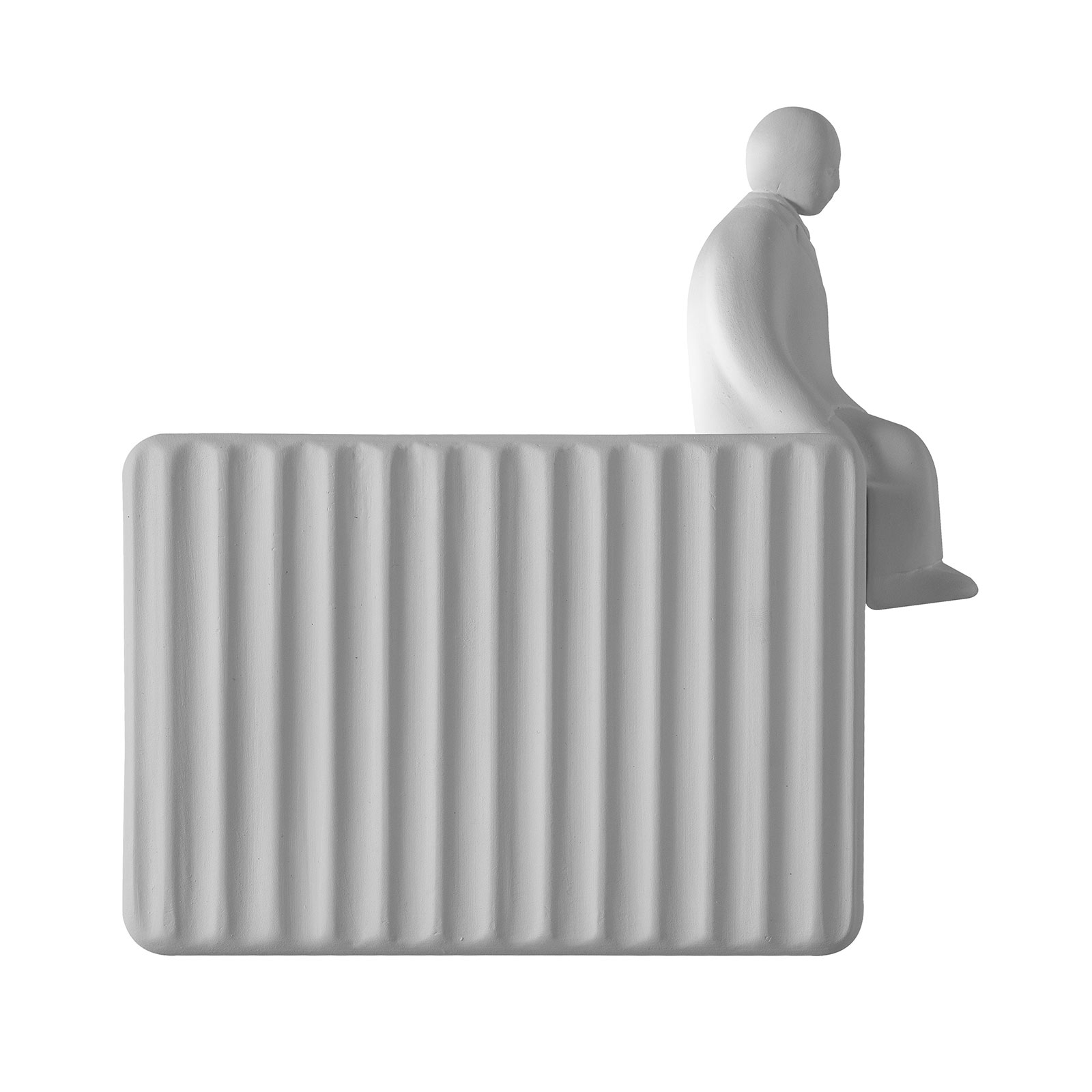 Karman Umarell decorative figure, 13 cm, sitting, ceramic, H: 13 cm