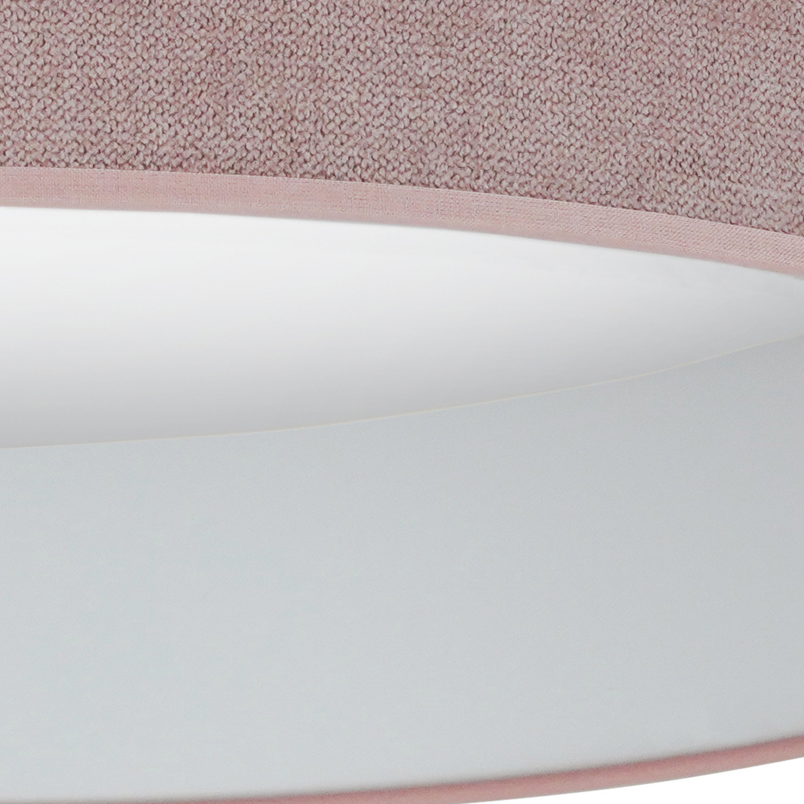 LED-Deckenleuchte Plafond, rosa, Stoff, Ø 45 cm, 3-step-dim