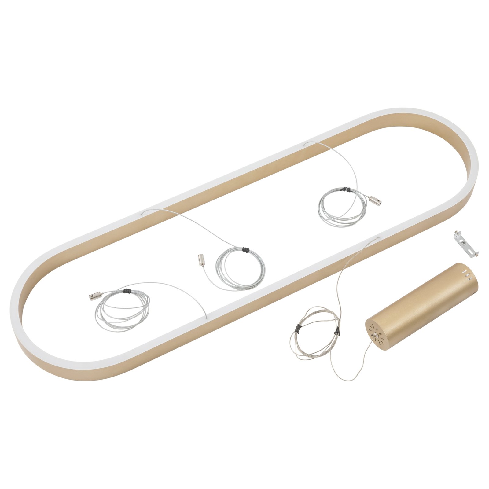 Lucande Smart LED-Hängeleuchte Melinay, gold, CCT, Tuya