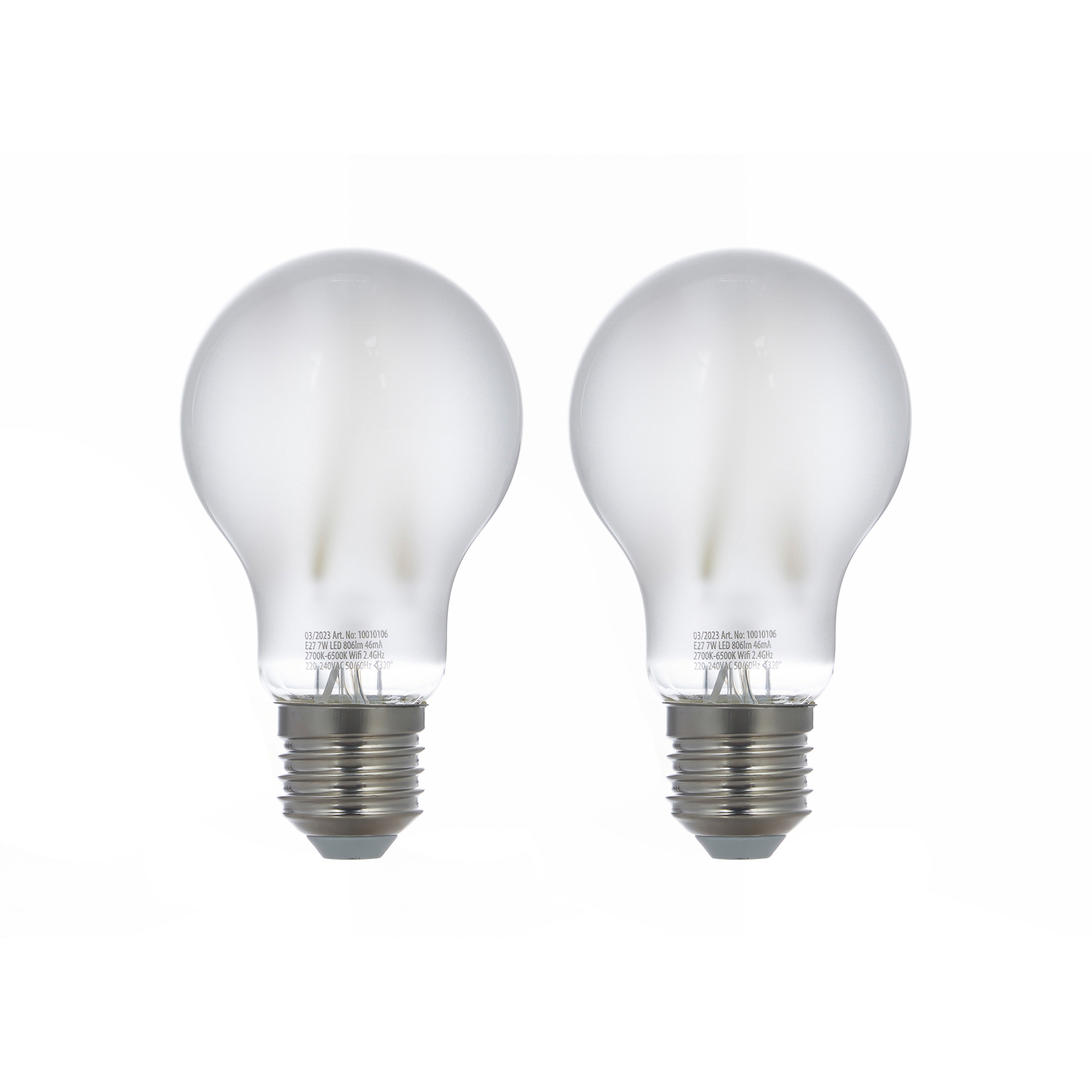LUUMR Smart LED žárovka, 2ks, E27, A60, 7W, matná, Tuya