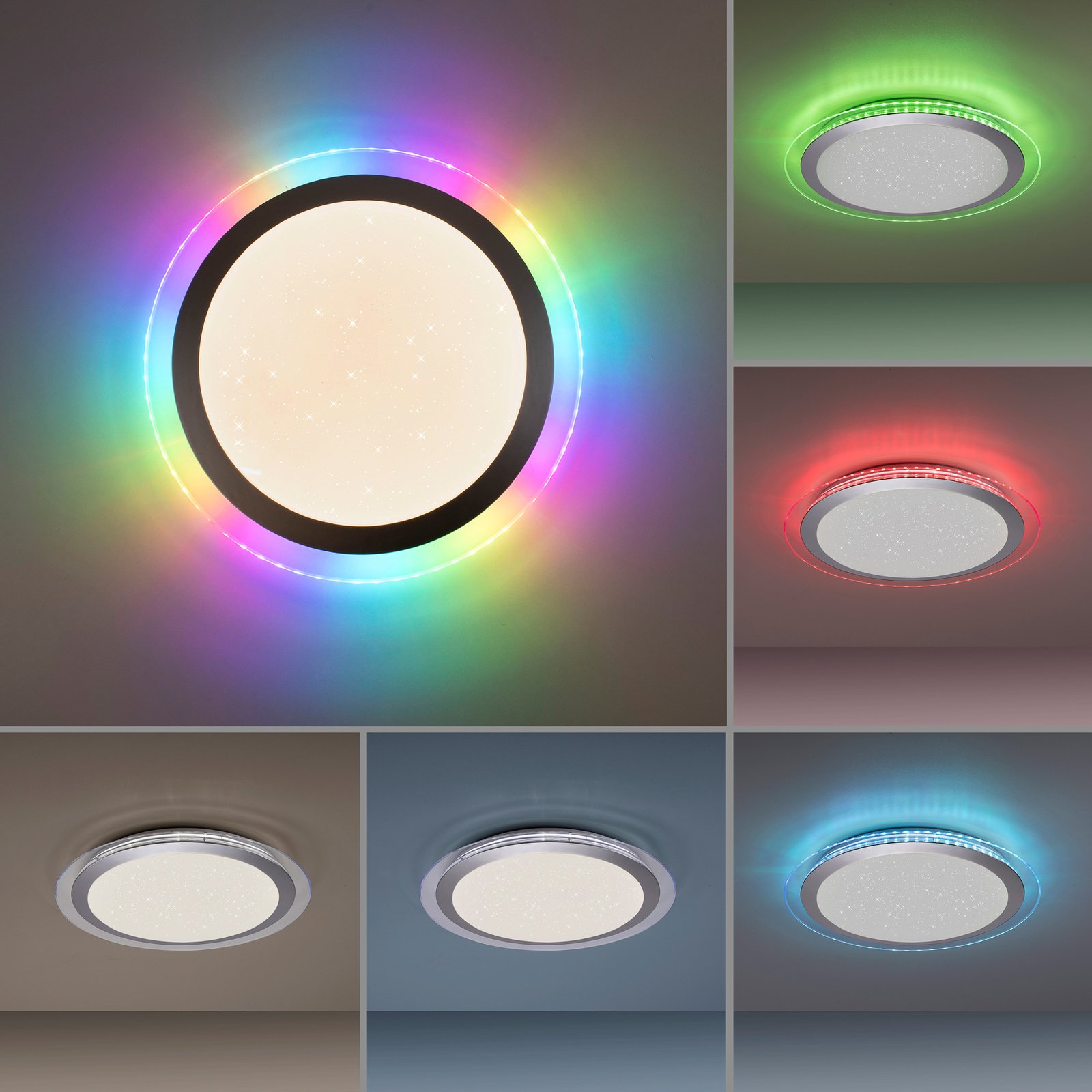 Plafoniera LED Cyba stelle CCT RGB sidelight