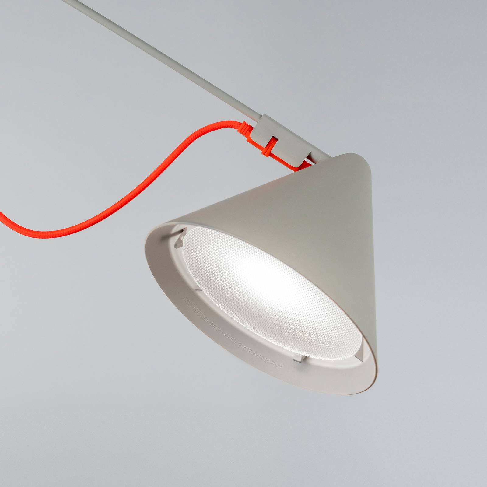 lampa stołowa LED midgard AYNO S, szary/pomarańczowy, 3000 K, 76 cm