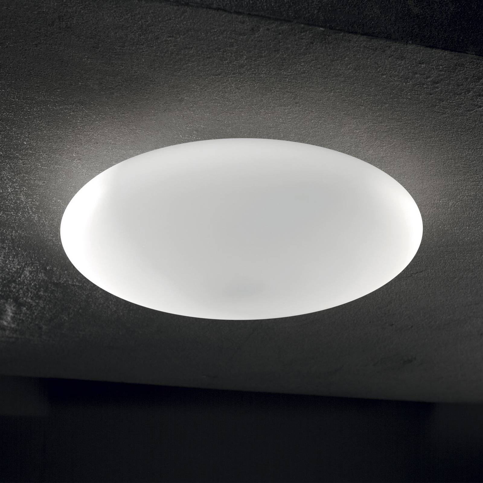 Lampa sufitowa Ideal Lux Smarties, szkło opalowe, Ø 60 cm