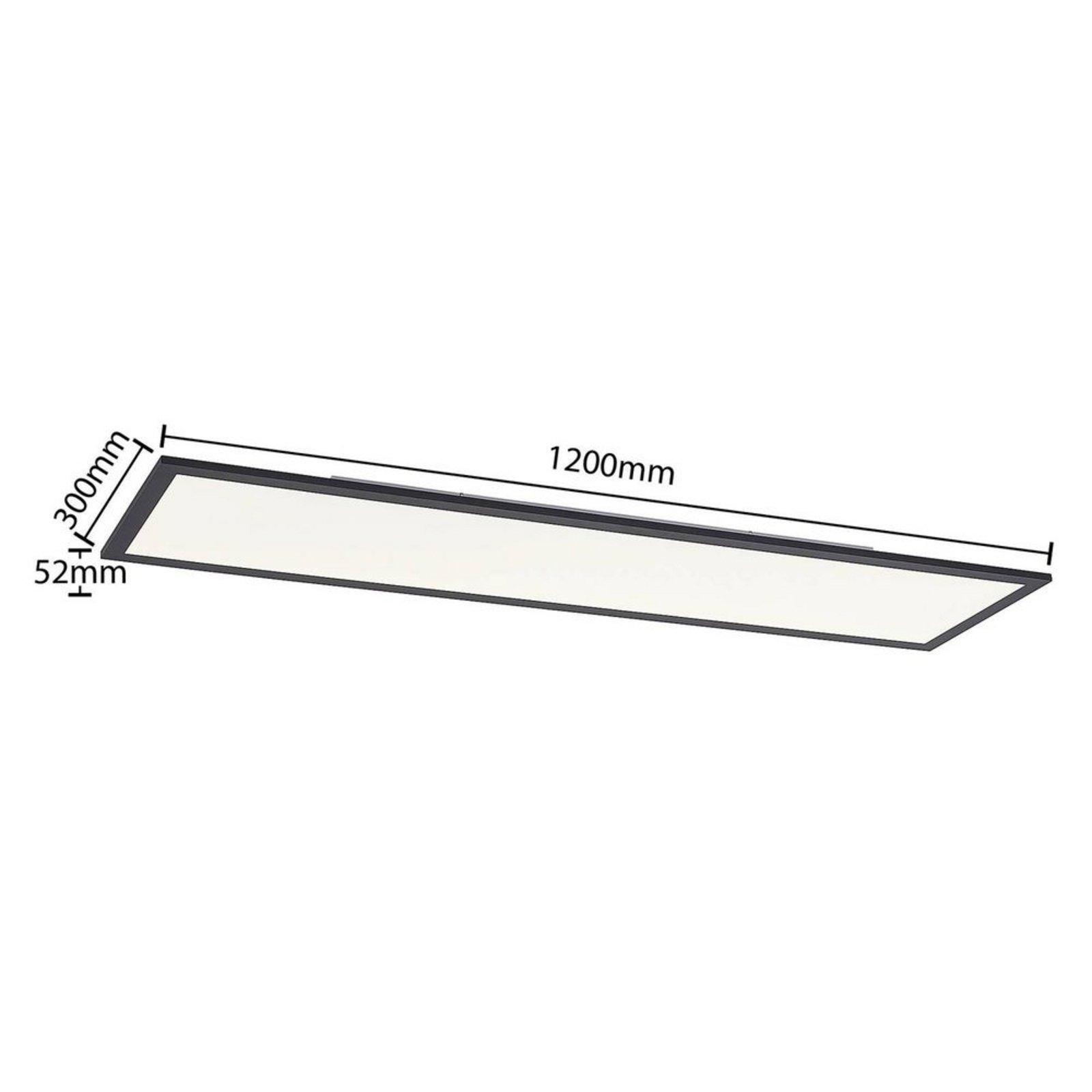 Nelios Plafonieră LED 4000K 120x30 Black - Lindby