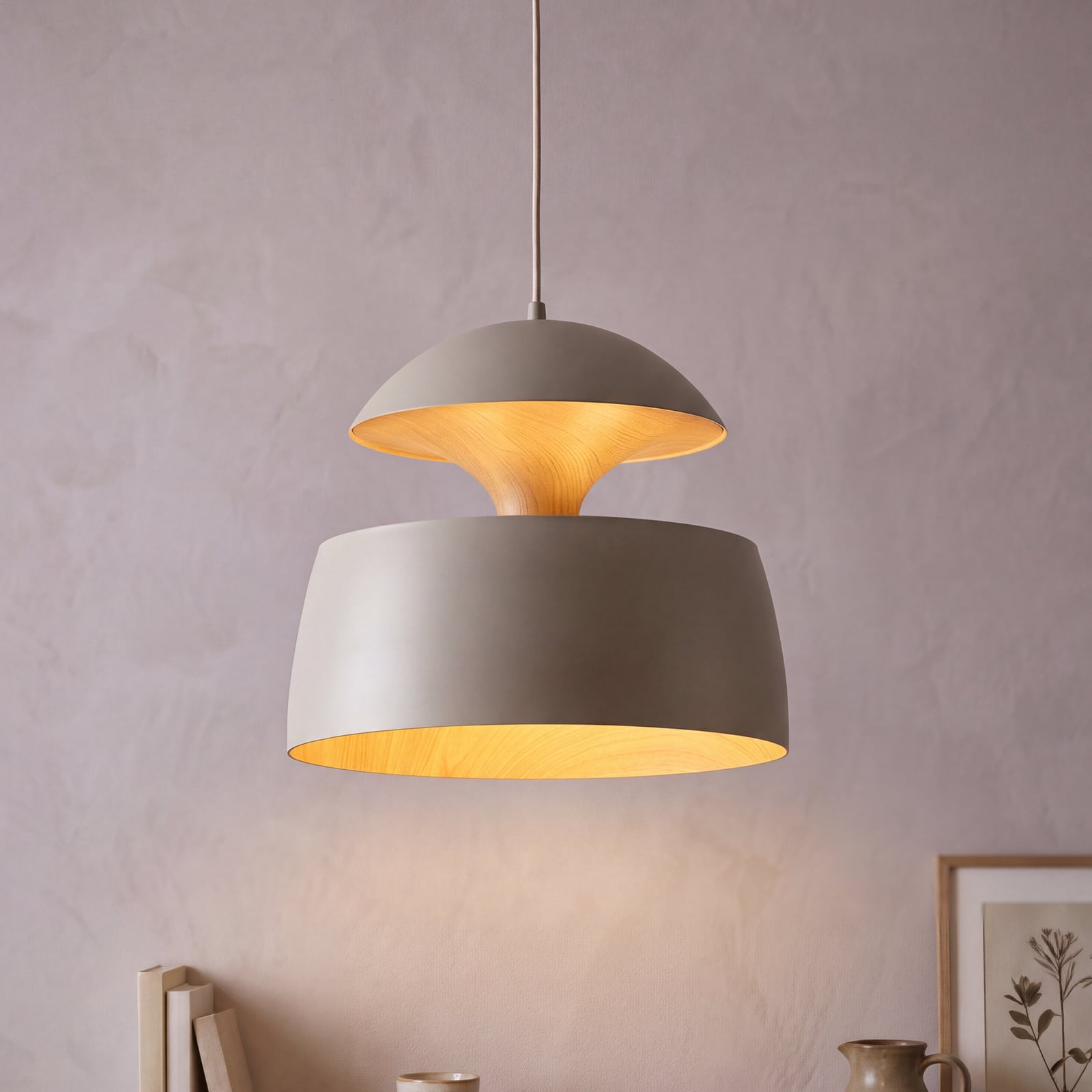 OSRAM hengelampe Decor Hazel, beige, Ø 40 cm, metall, E27