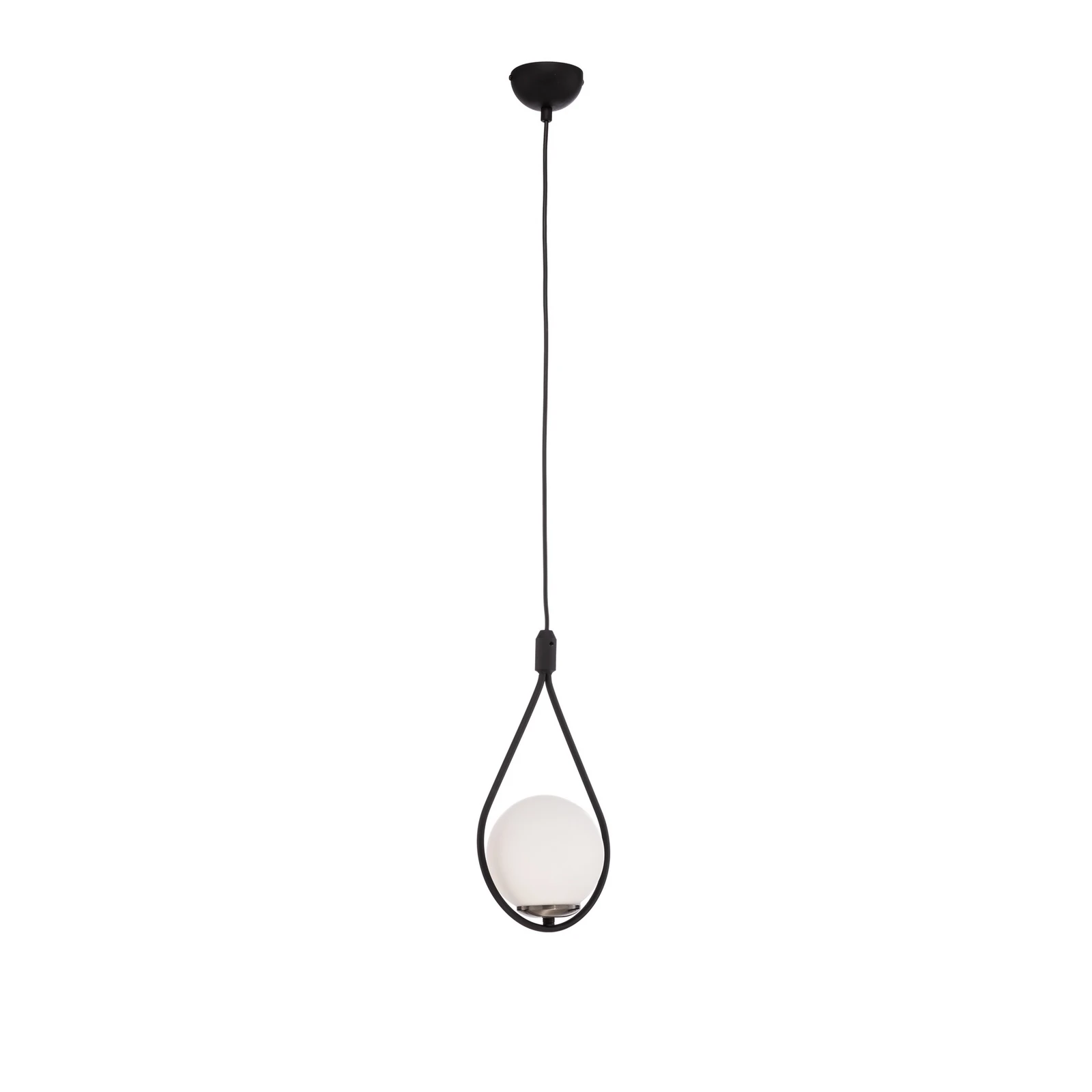 Suspension Mudoni MR-937 à 1 lampe noir/verre opale