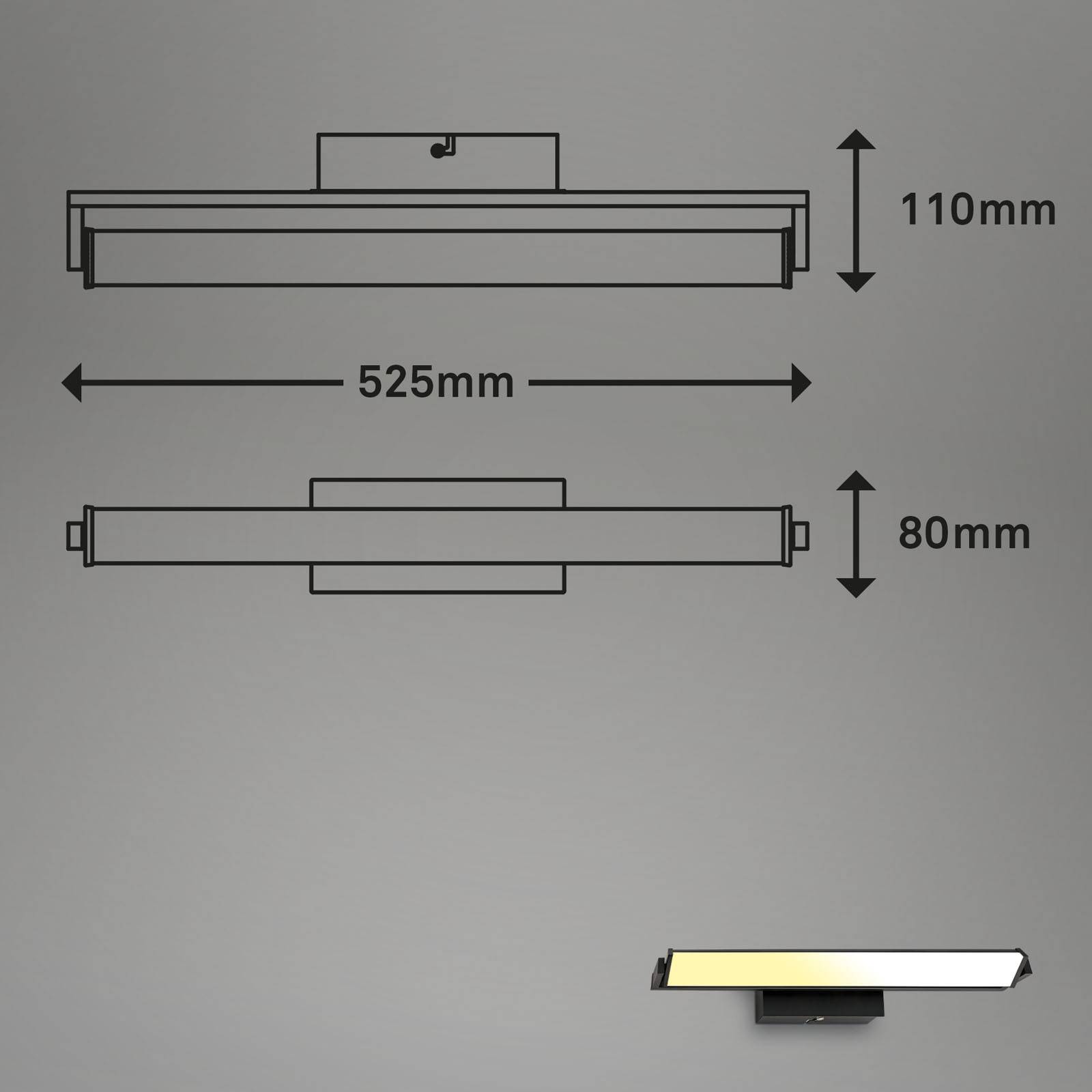 Kinkiet LED 3723 obrotowy CCT Dime czarny