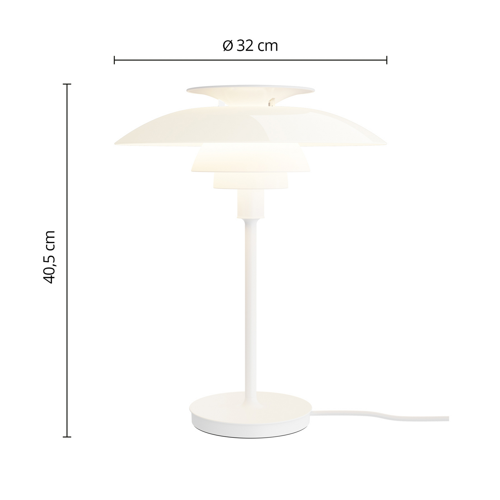 Lámpara de mesa PH 80, blanco opalino, Ø 32 cm, E14 - Louis Poulsen