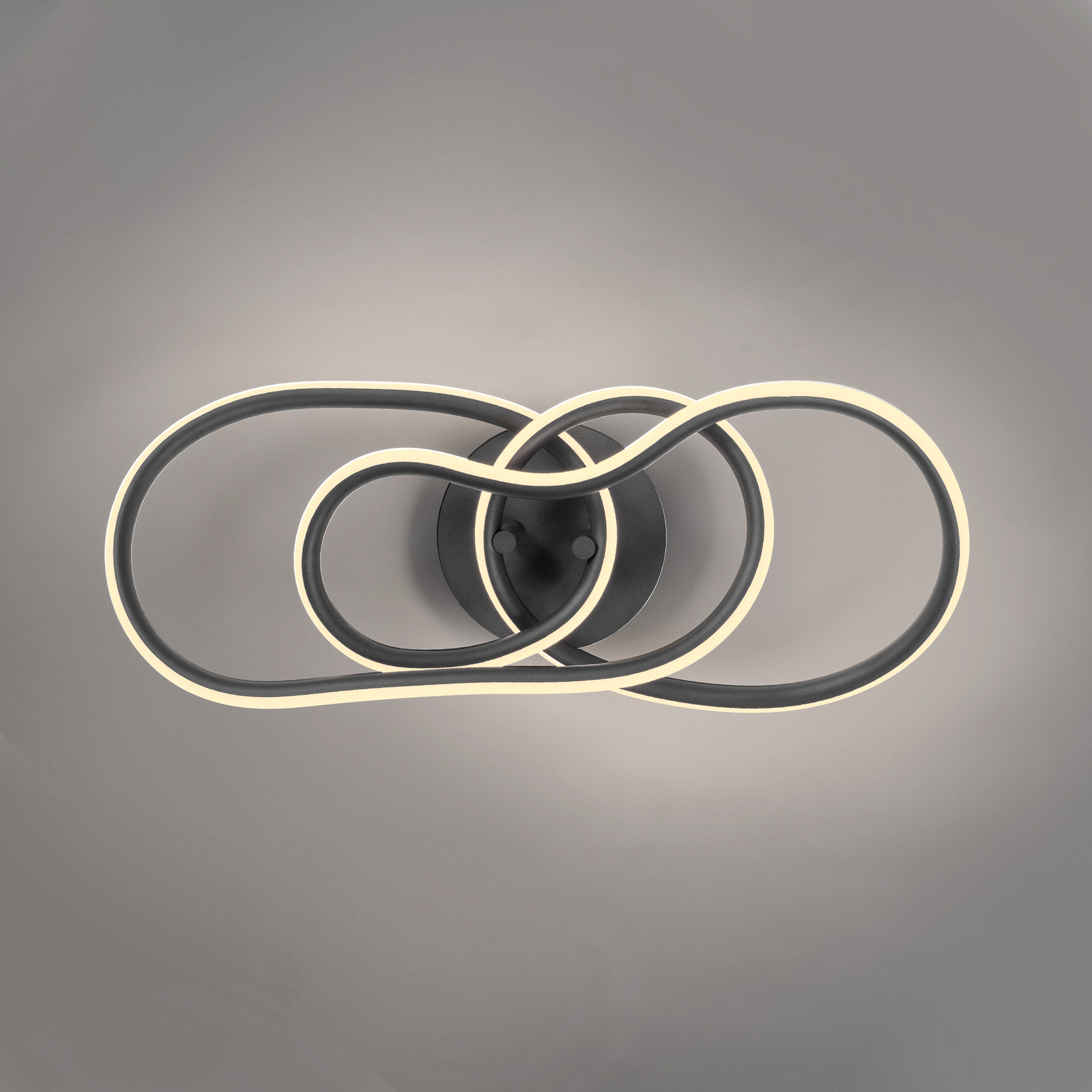 LED lubų šviestuvas „TWIST“, juodos spalvos, ilgis 90 cm, metalinis, su LED lubų šviestuvas „TWIST“, juodos spalvos, ilgis 90 cm, metalinis, su