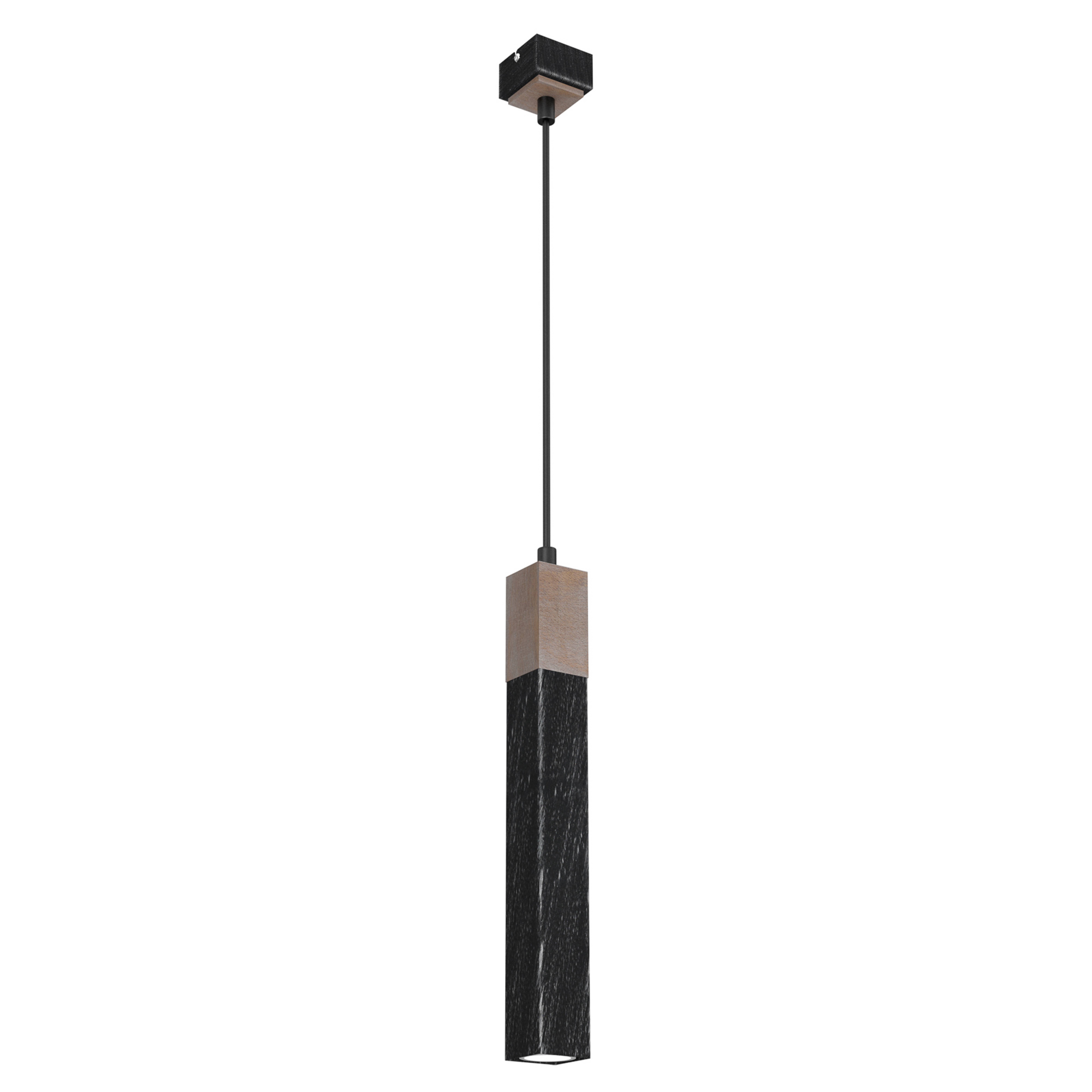 Lámpara colgante Stag 1 luz negro/marrón
