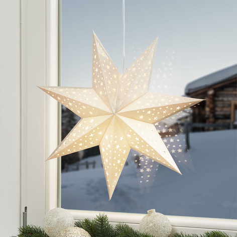 Gullfarget stjerne Solvalla 45 cm