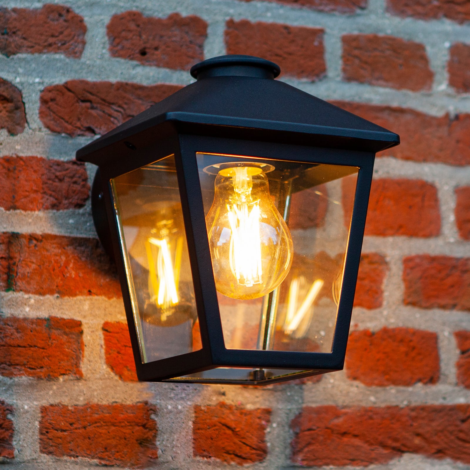 Āra sienas lampa ZAGO, melna, 20 cm, metāls, IP44, E27