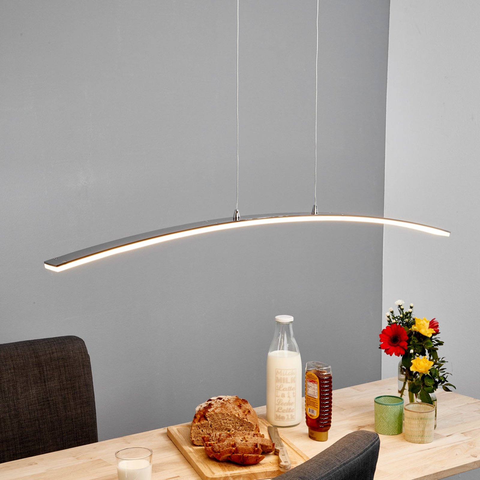 Lorian Pendant White/Chrome - Lucande