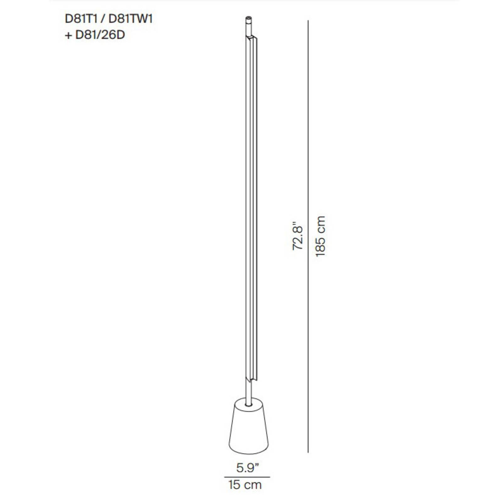 Luceplan Compendium lampa stojąca LED 2 700 K alu