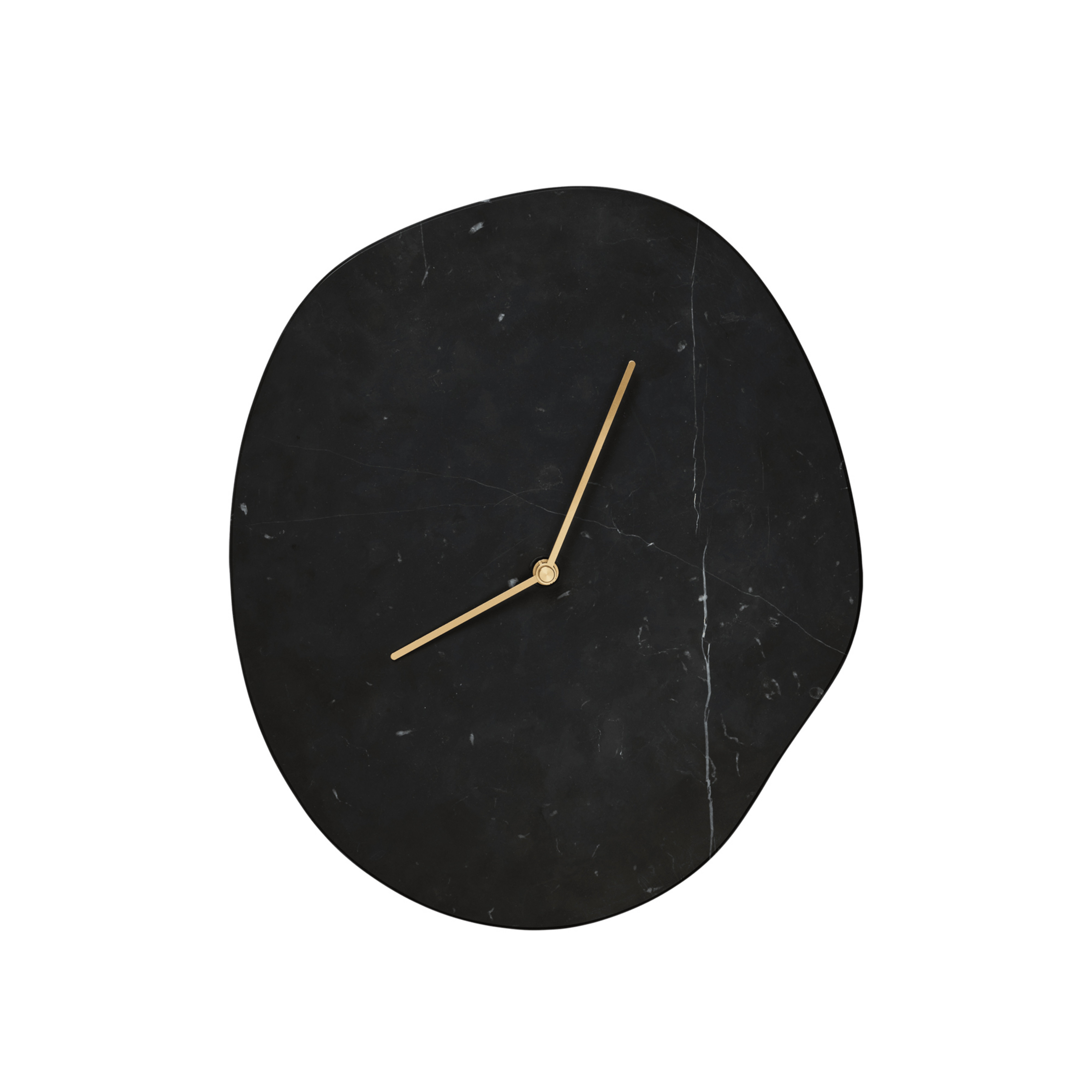Melt veggklokke, svart, marmor, høyde 33 cm – ferm LIVING