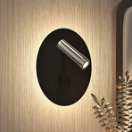 Lucande Kimo LED wandlamp ovaal zwart