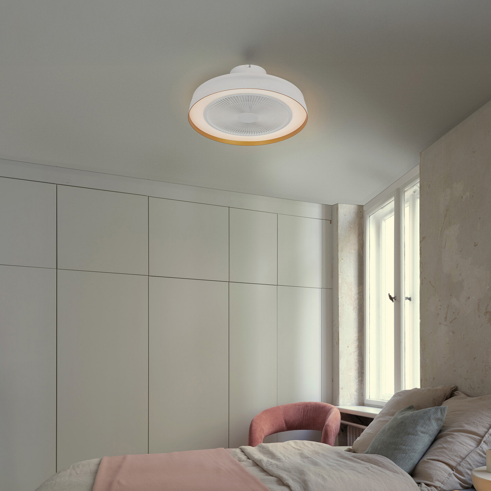 OSRAM ENCAPSULATE LED ceiling fan, Ø 48 cm, white, CCT