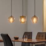 Hanging light Svala lampshades variable 3-bulb linear