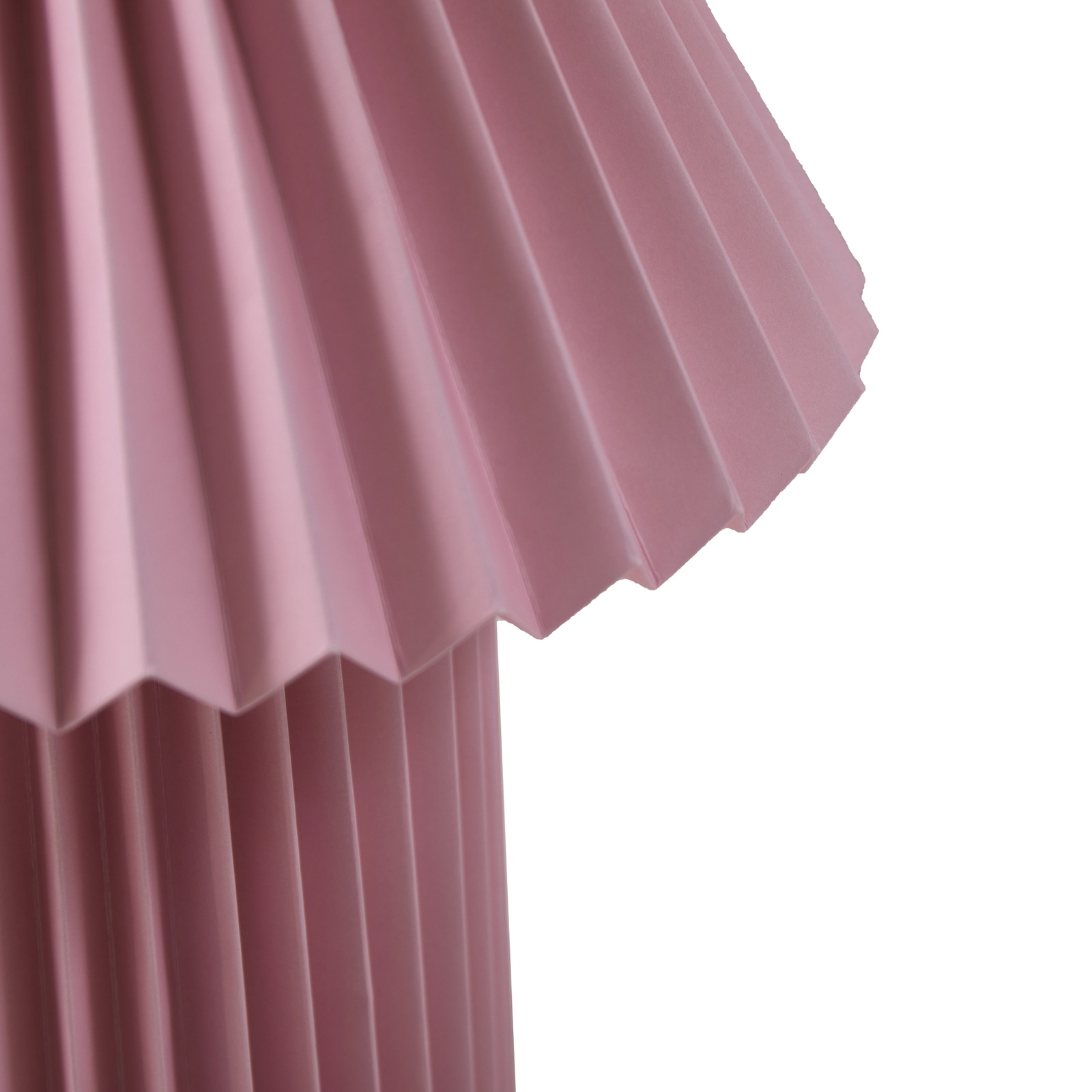 Lindby bordlampe Magali, rosa, papir, Ø 34 cm, E14