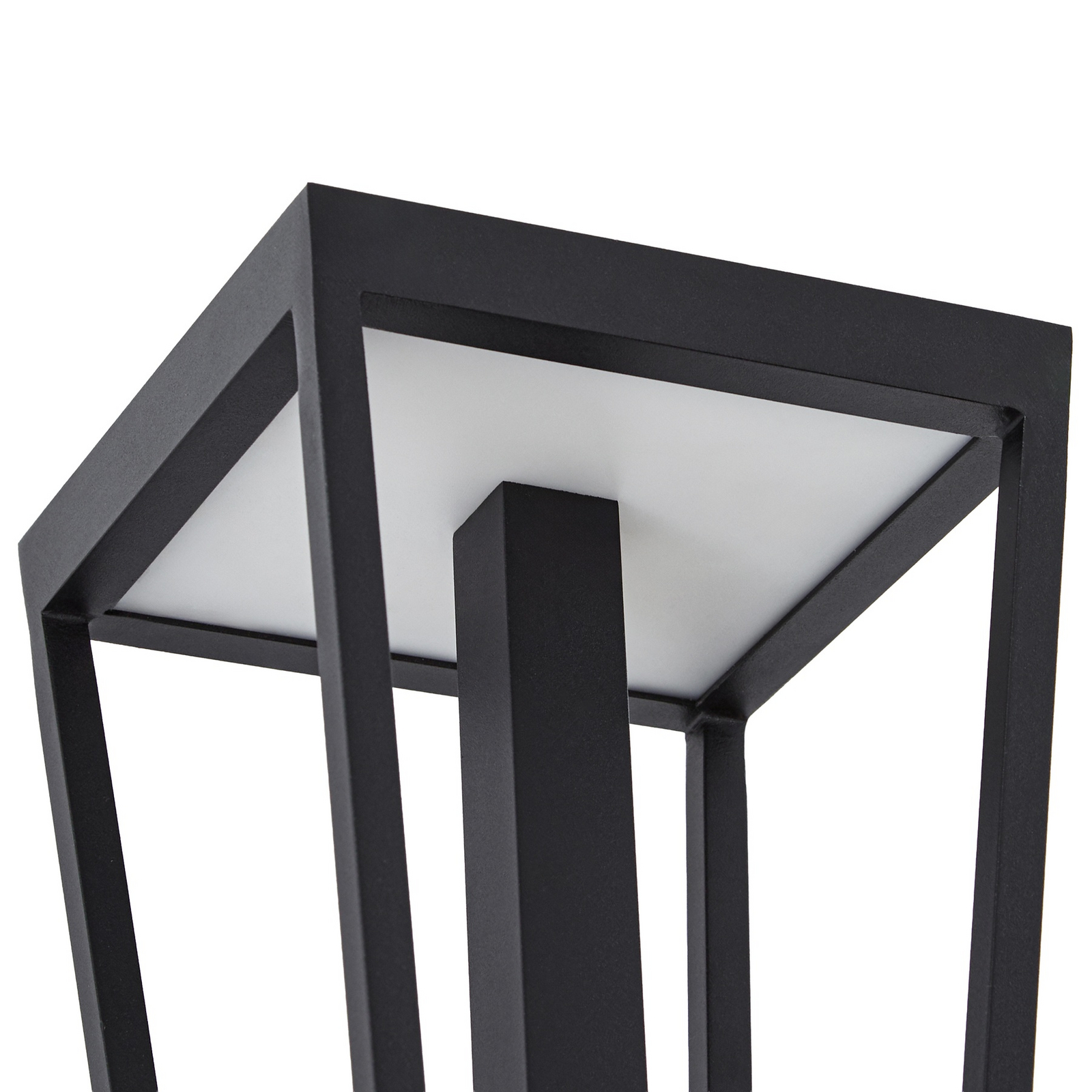 Lucande Lynx LED outdoor wall light, 35.5 cm, black, sensor