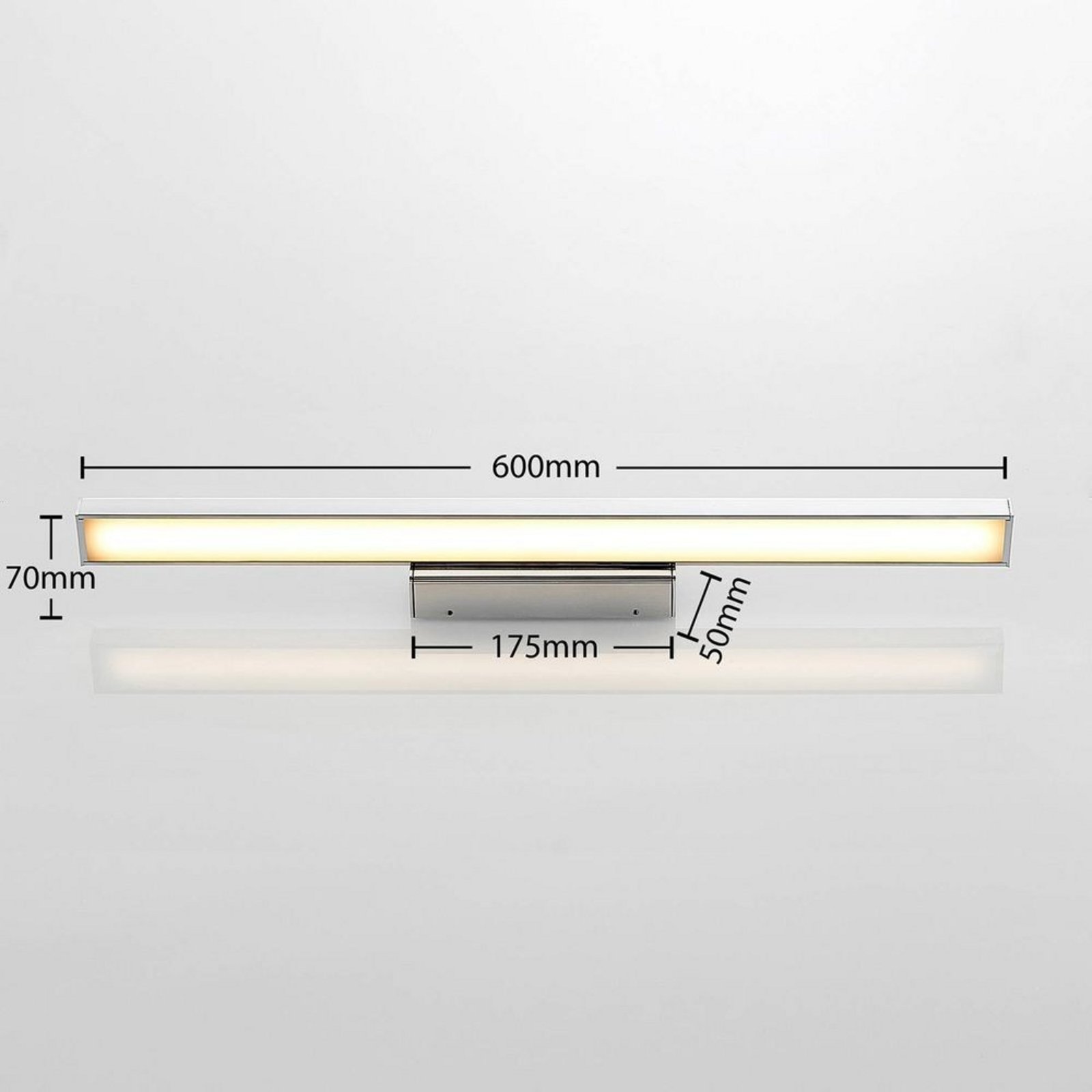 Alenia LED Aplică de Perete L60 White/Chrome - Lindby