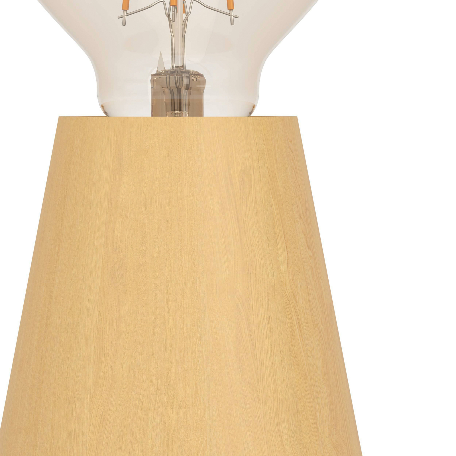 Lampe à poser Asby, bois clair, hauteur 10 cm, bois
