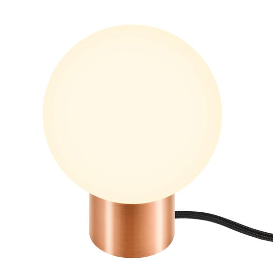 Tiny Sun bordslampa, rödkoppar, vitt glas, G9-uttag – SLV