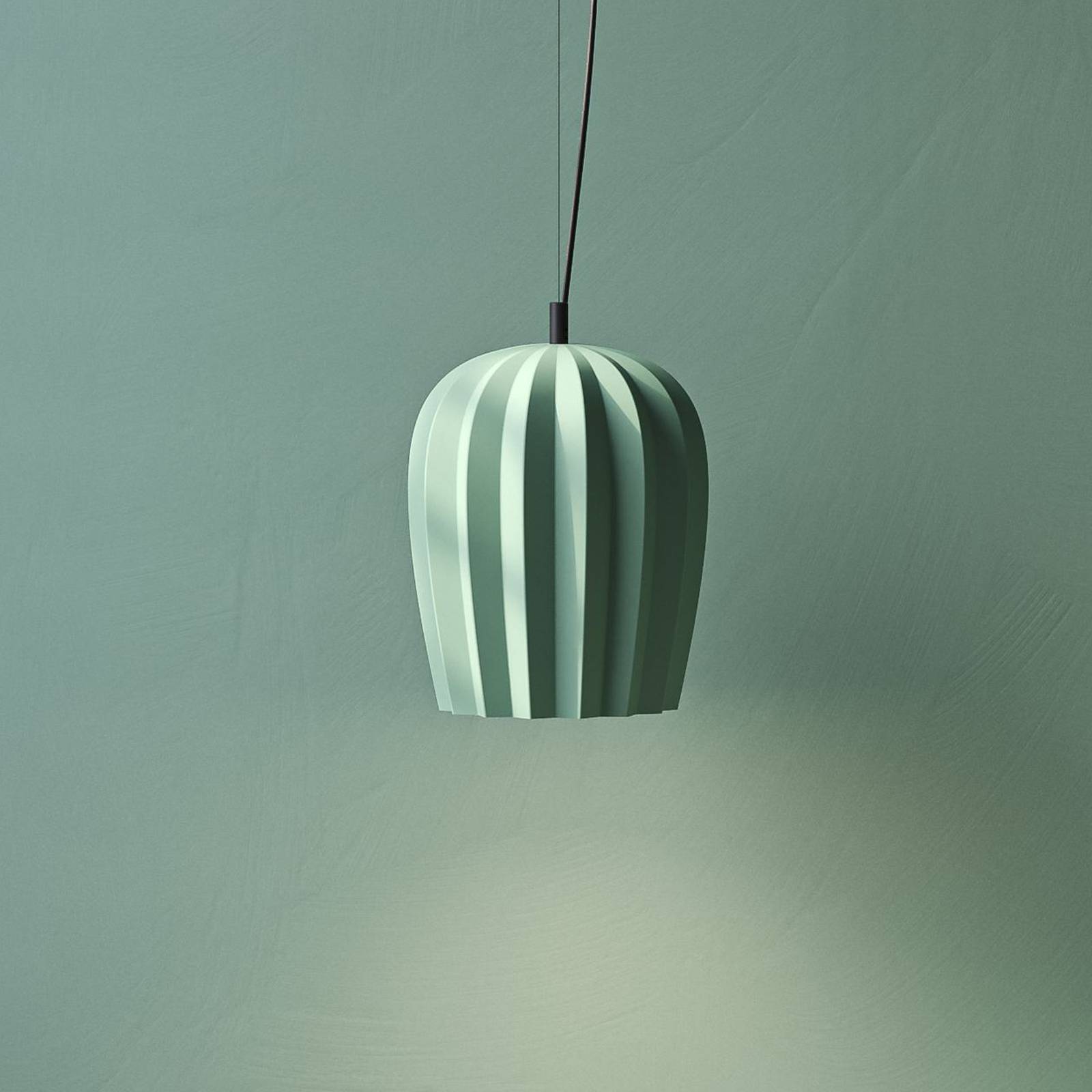 Lampa wisząca Karman Sahara, szałwiowa zieleń, Ø 29 cm, ceramiczna E27