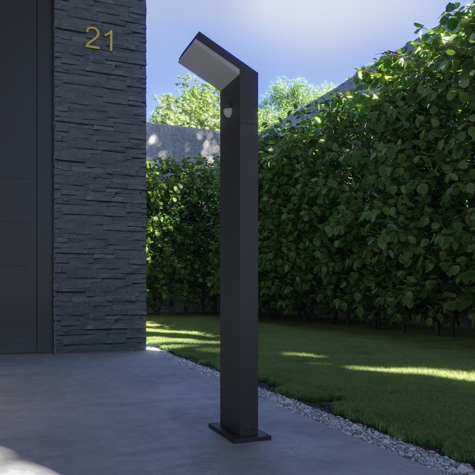 Yolena Outdoor Garden Lamp w/Sensor H100 Dark Grey/White - Arcchio