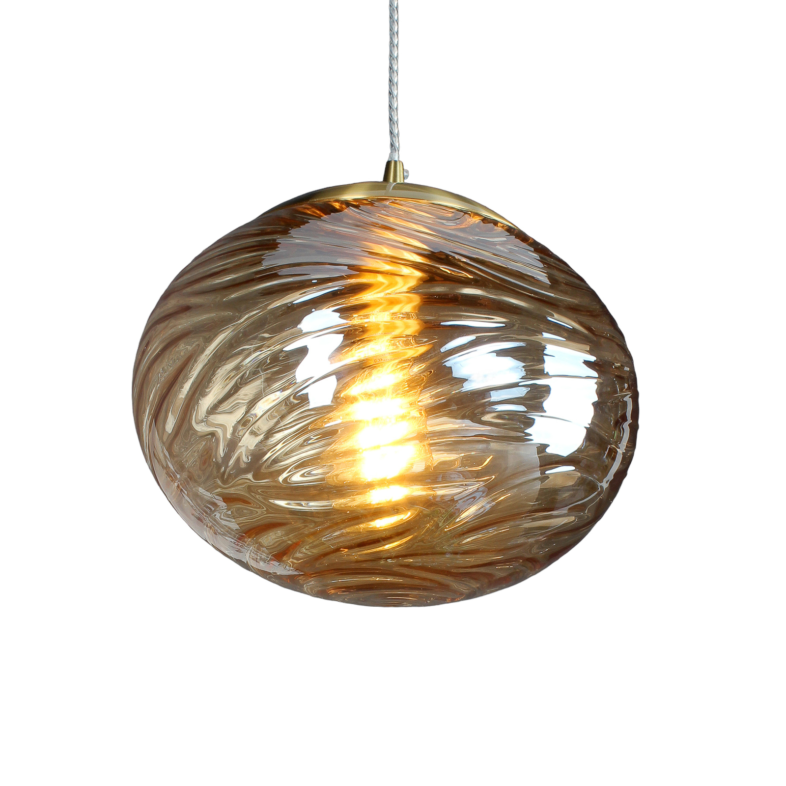 Hanglamp Nereide, glas brons