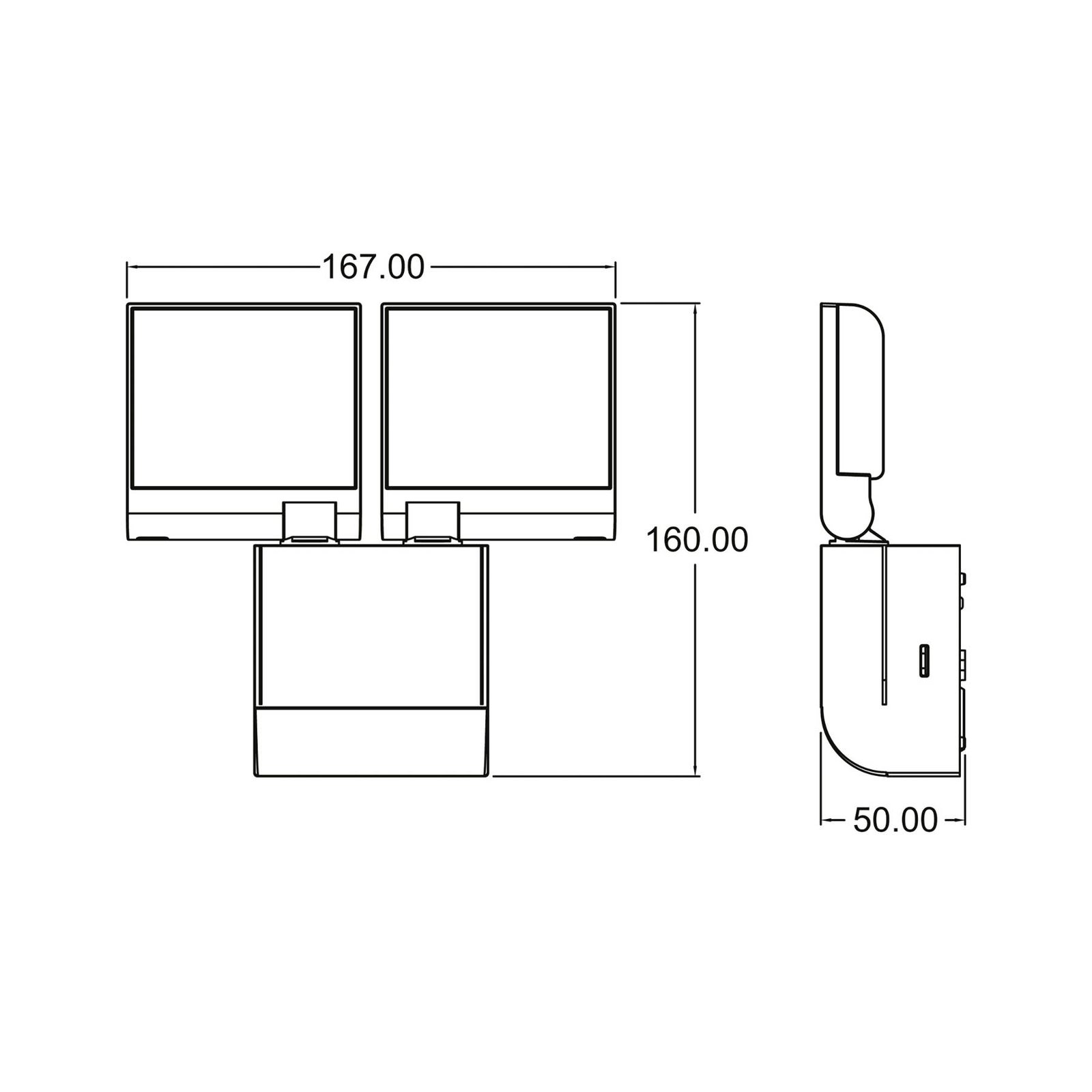 Applique d'extérieur LED theLeda S17-100L de Theben, blanc, capteur