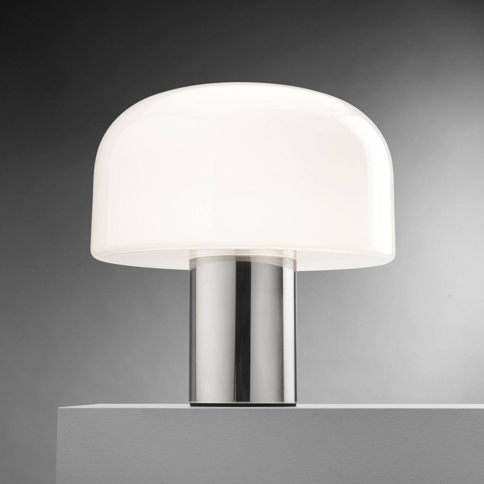 Bellhop Glass T Bordlampe Bright Aluminium - Flos