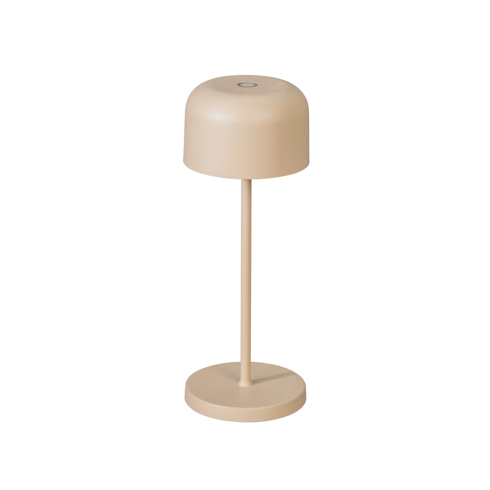 LED tafellamp Lille, hoogte 20 cm, zandkleurig, IP54, USB