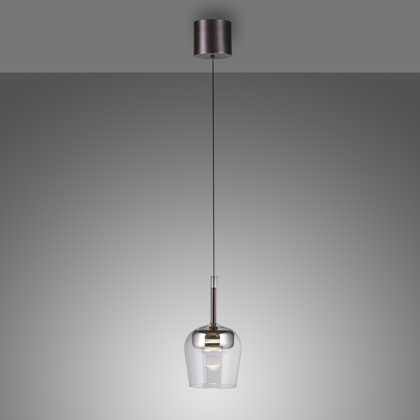 Paul Neuhaus Suspension Smart LED Q-Kon argenté Ø 21 cm