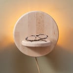 GOOD & MOJO vegglampe Corsica, natur, or, stikkontakt