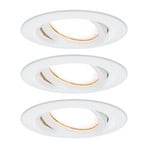 Paulmann Nova Plus 3-pack LED-spot rund vit