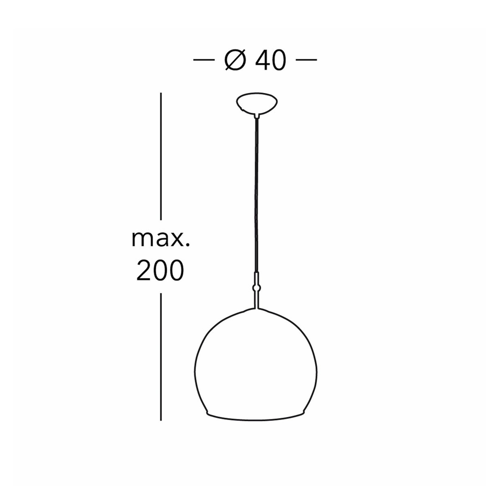 KOLARZ Luna pakabinamas šviestuvas, Ø 40 cm, kreminės spalvos, stiklas