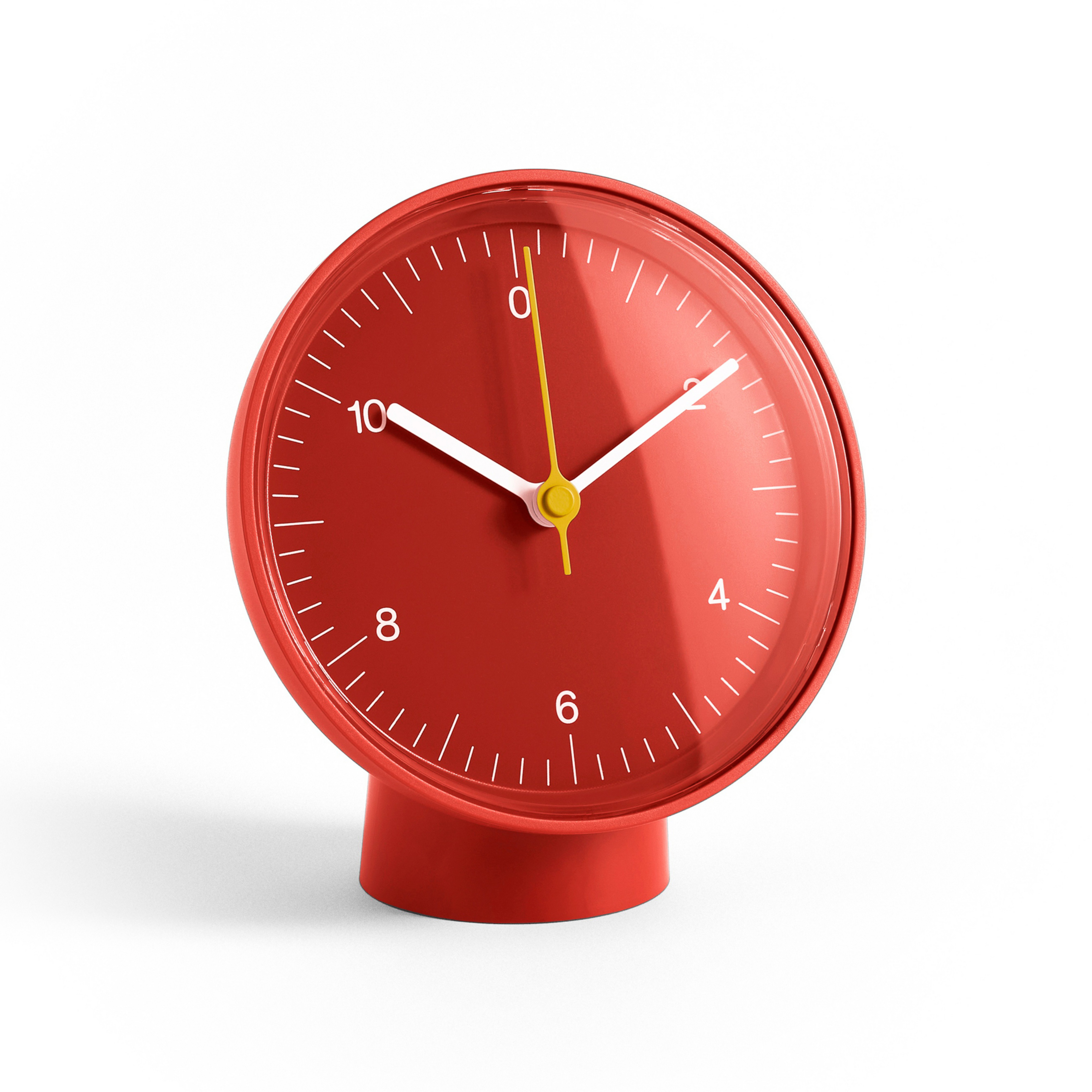 Table Clock Tafelklok rood kunststof hoogte 14 cm - HAY