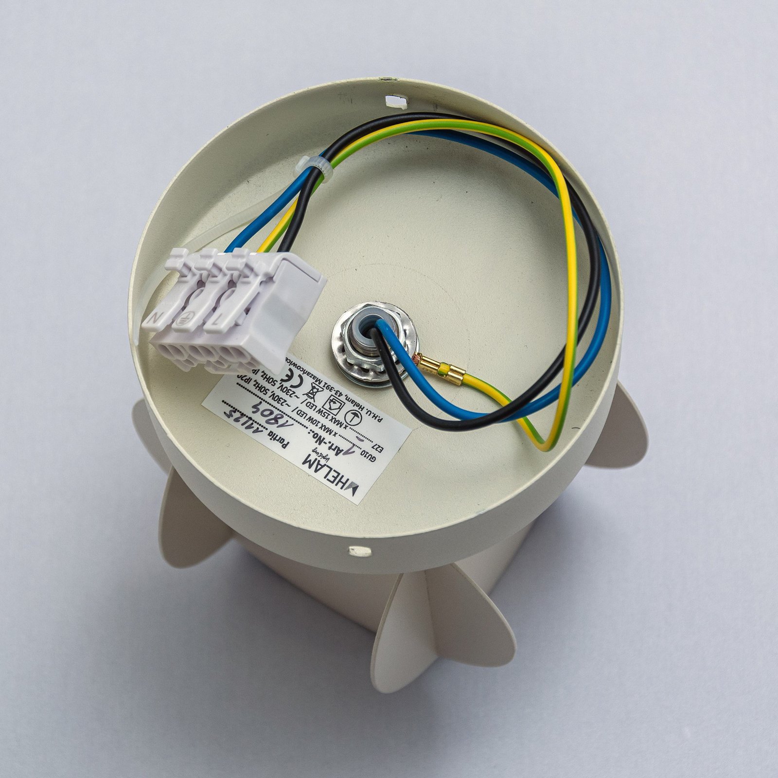 Прожектор за таван GAMBIT, кремаво бял, Ø 10 cm, метал, GU10 LED