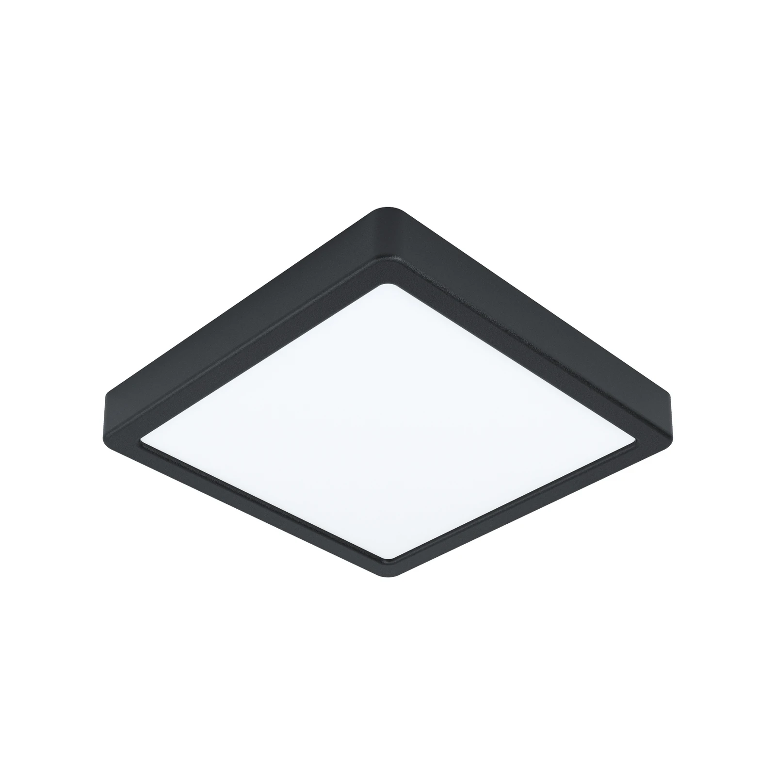 LED ceiling lamp Fueva 5, IP20 black 21x21cm