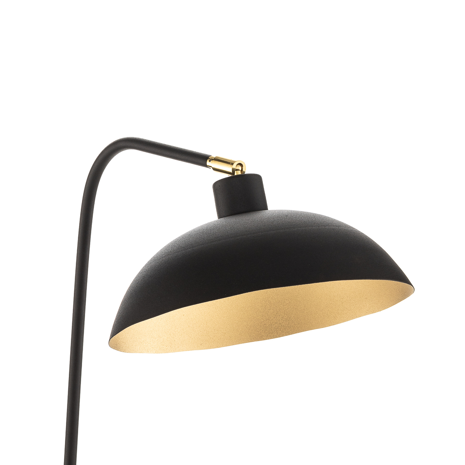 Vloerlamp 1036, 1-lamp, zwart-goud
