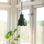 PR Home Висяща лампа Tulippa Ø 17 cm, зелена, щепсел