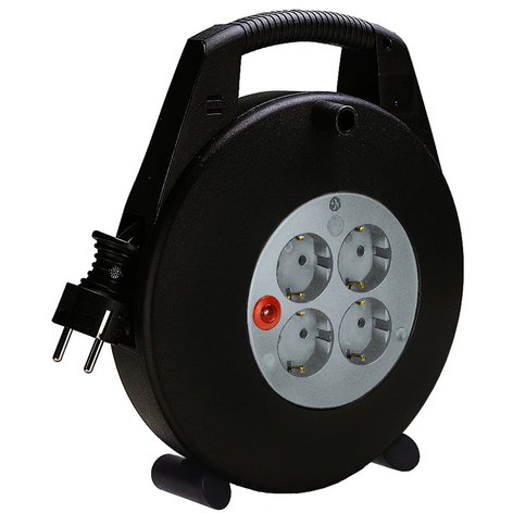 Snygg sladdvinda VARIO LINE 15 m, svart