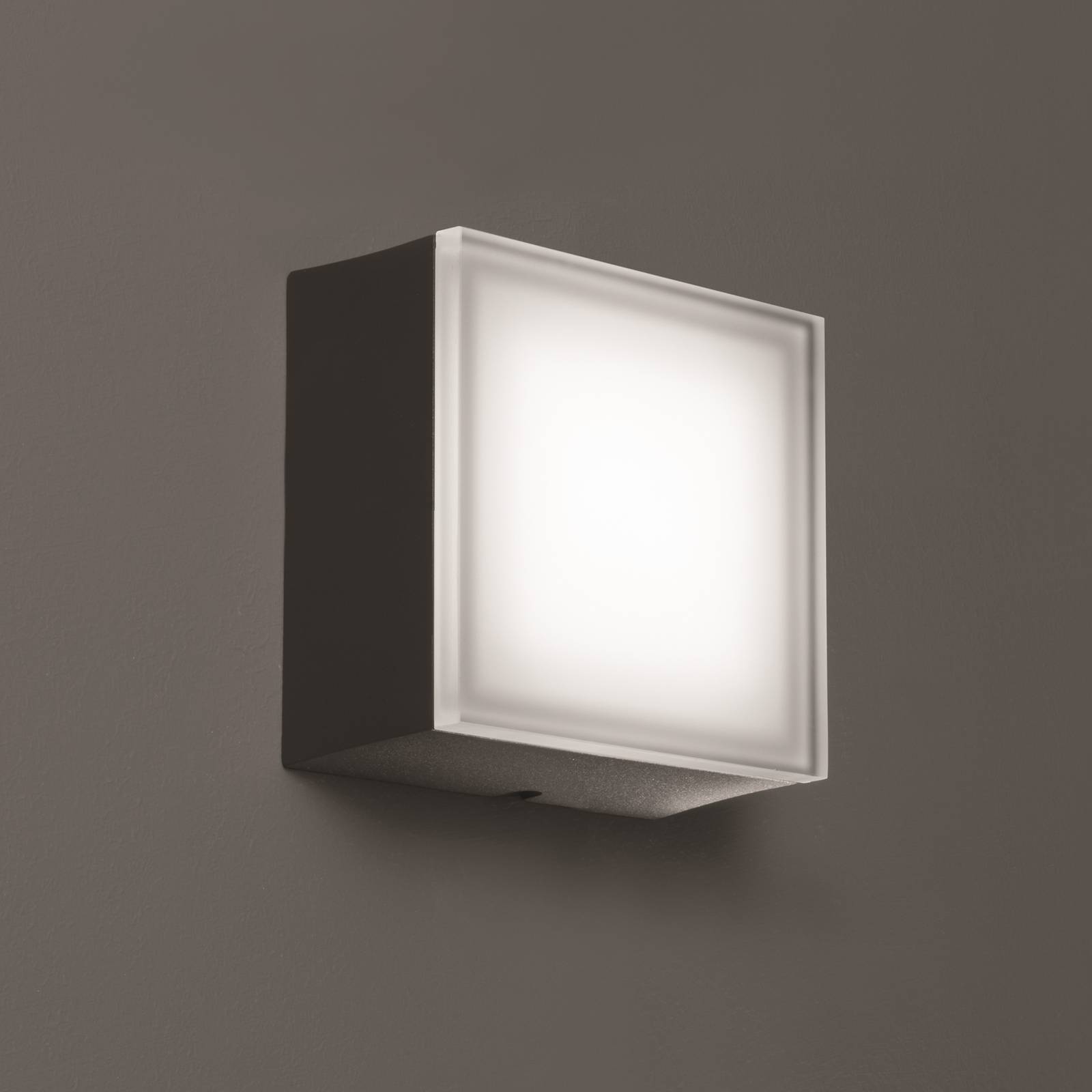Levně Venkovní nástěnné svítidlo LED 1425 grafit 12,5 x 12,5 cm